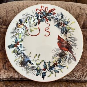 4 Lenox “Winter Greetings Salad plates  & 2 Lenox mugs from the same collection